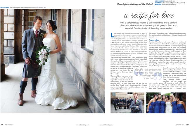 Homa & Ben’s Real Life Wedding feature…